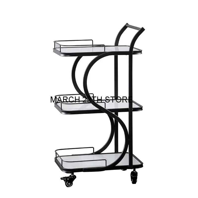 Kitchen Bar Trolley Food Truck Basket Cabinets Hotel