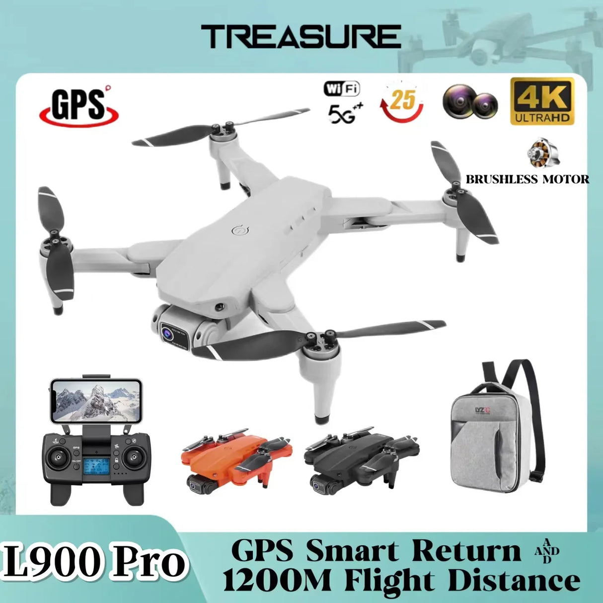 L900 PRO Drone 4K Professional 5G WIFI FPV