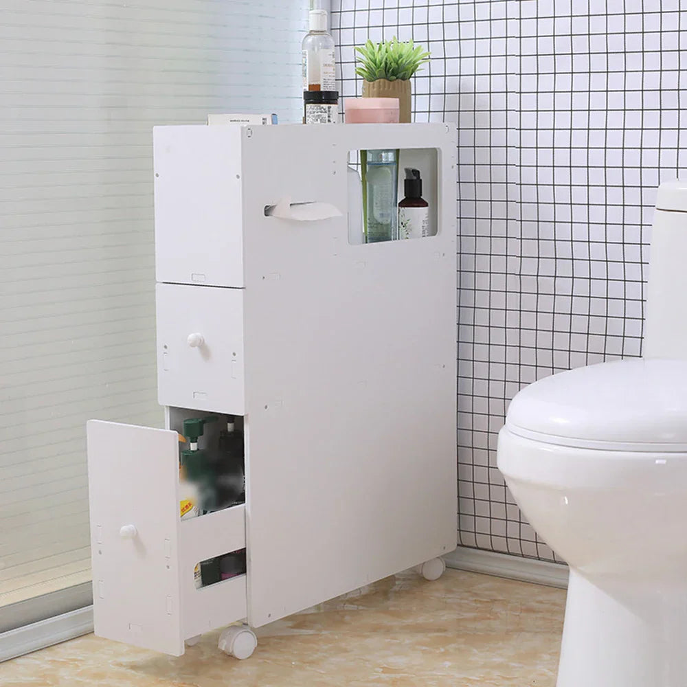 Toilet Side Cabinet 4 Layer Narrow Storage Cabinet