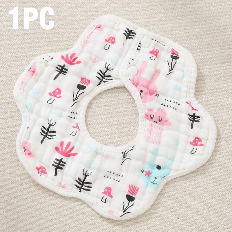 5PCS Baby Bath Towel 100% Cotton 6 Layers