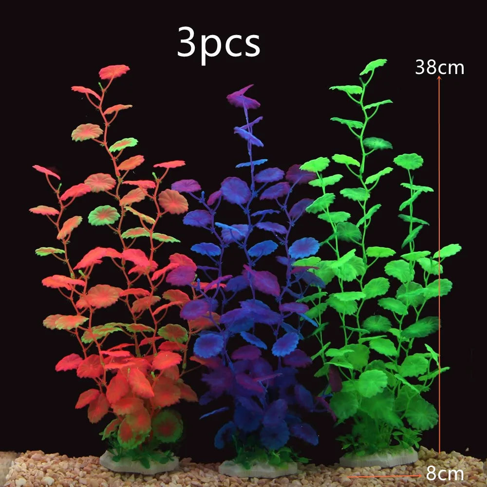 24-52cm Large Aquarium Plants Plastic Grass Fish Tank