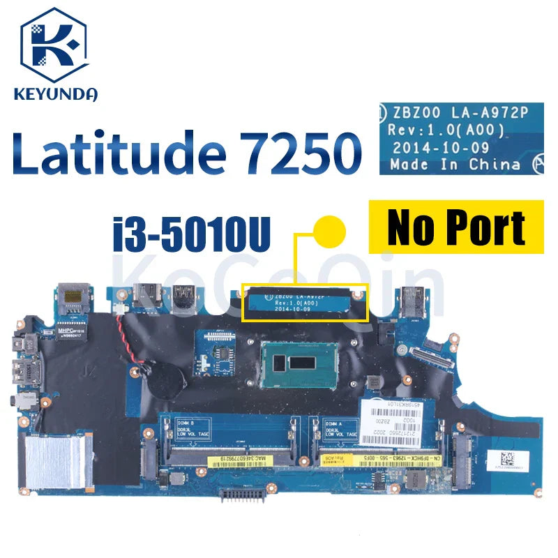 LA-A971P LA-A972P For Dell Latitude E7250 7250 Notebook