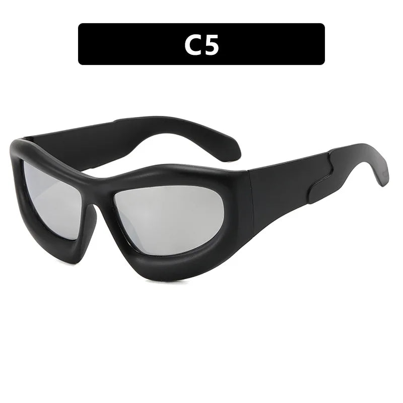 Fashion Y2K Cyberpunk Sunglasses Women Men UV400 Red