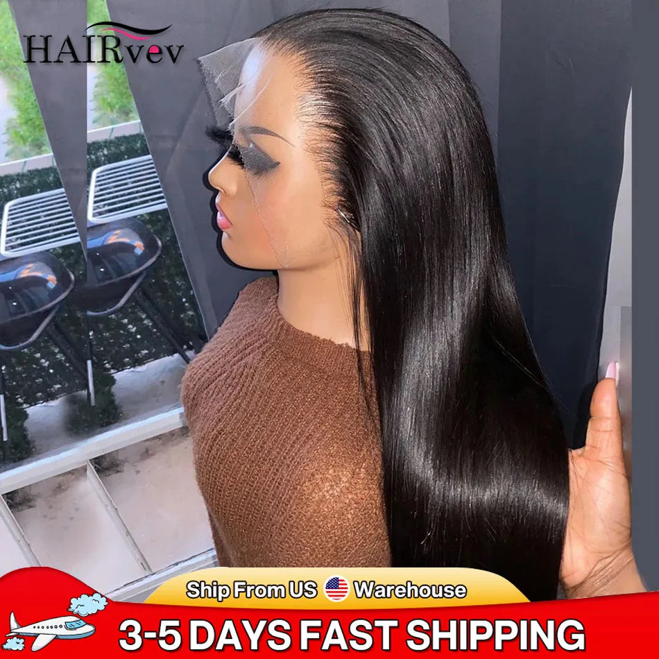 13x4 HD Transparent Lace Frontal Wig Brazilian Straight