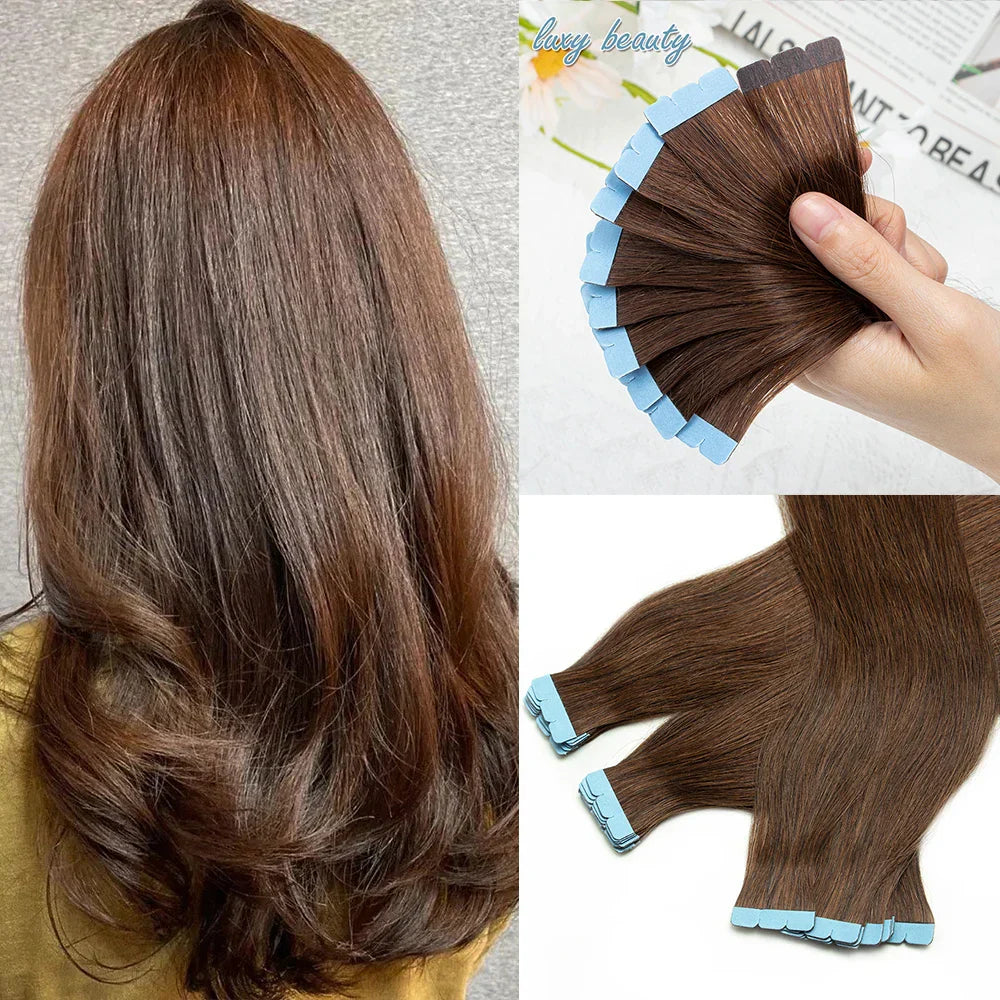 Mini Tape in Human Hair Extensions Double Side