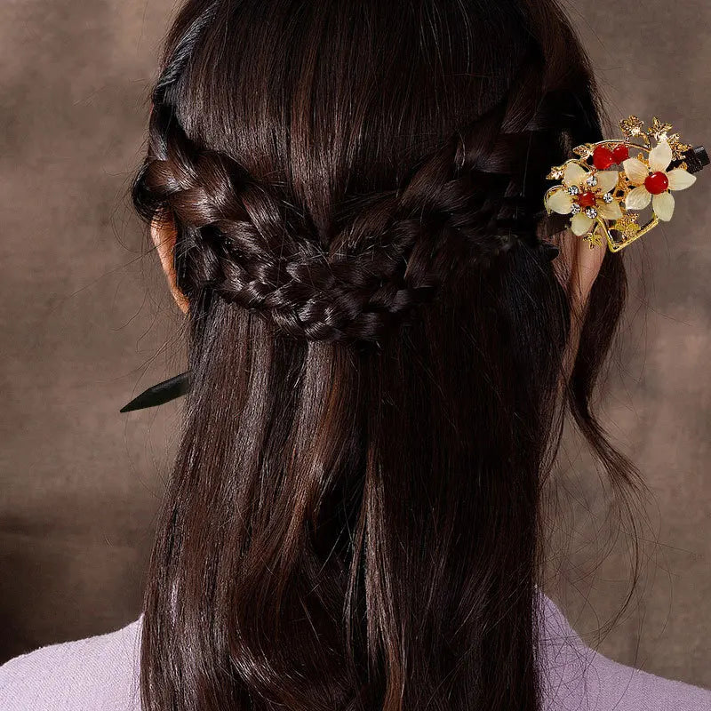 Chinese Hanfu Hair Stick Forks For Women Flower
