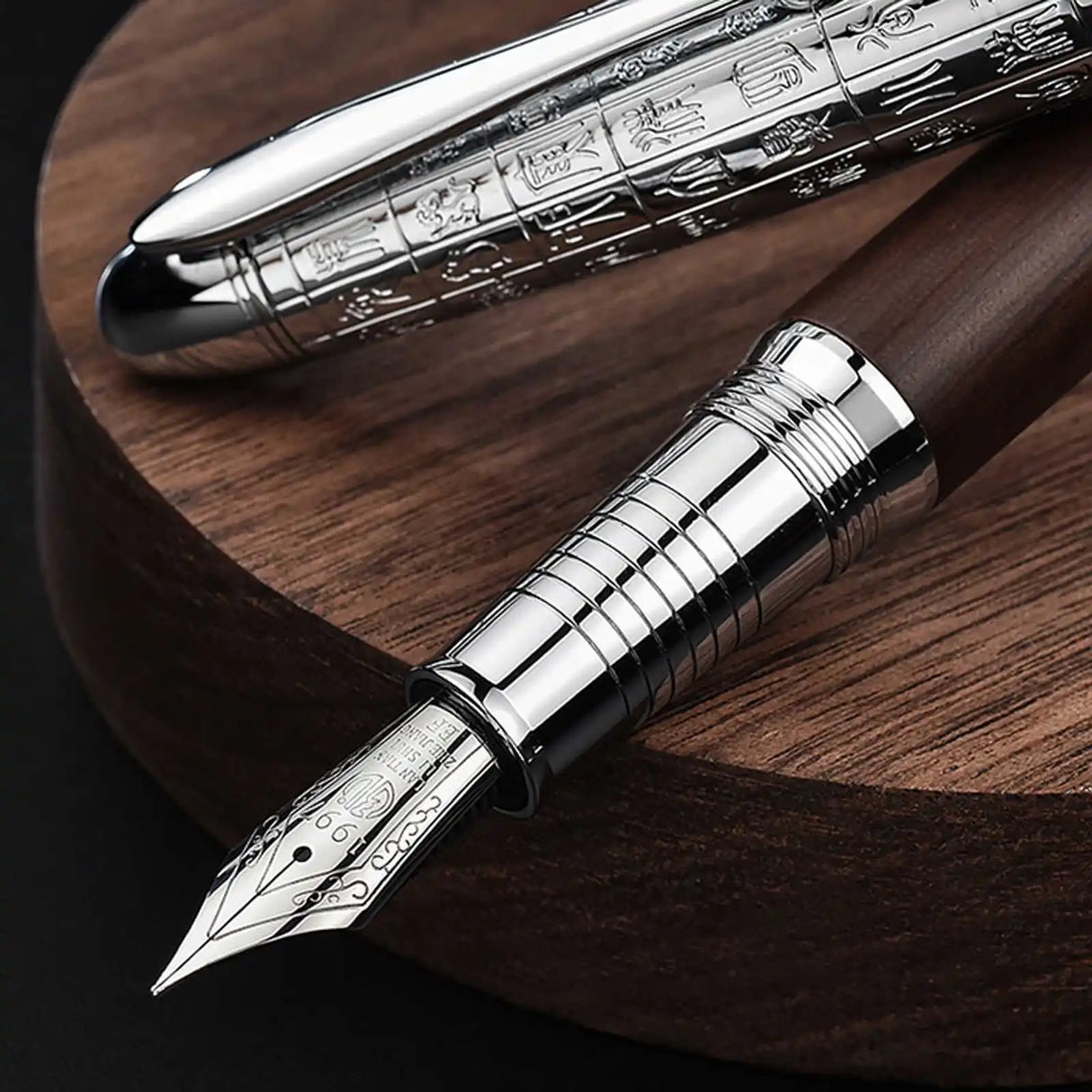 Hongdian 6016 Fountain Pen Beautiful Natural Wood Retro