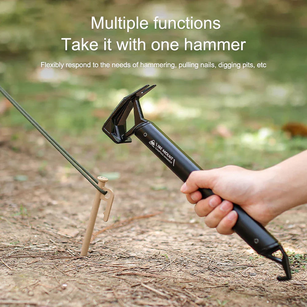 Camping Hammer Stainless Steel Ground Pegs Hammer Outdoor