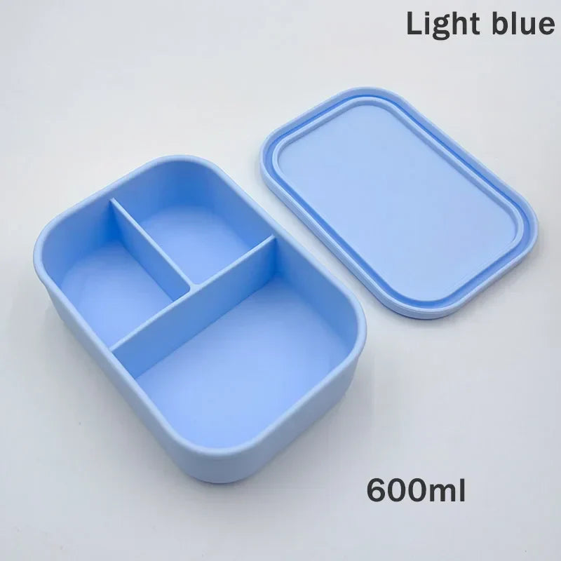 Silicone Bento Lunch Box For Kids 3-compartment Lunch