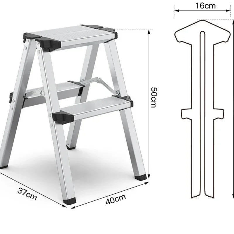 Multifunctional High Stools Kitchen Thickened Aluminum Ladder Chair
