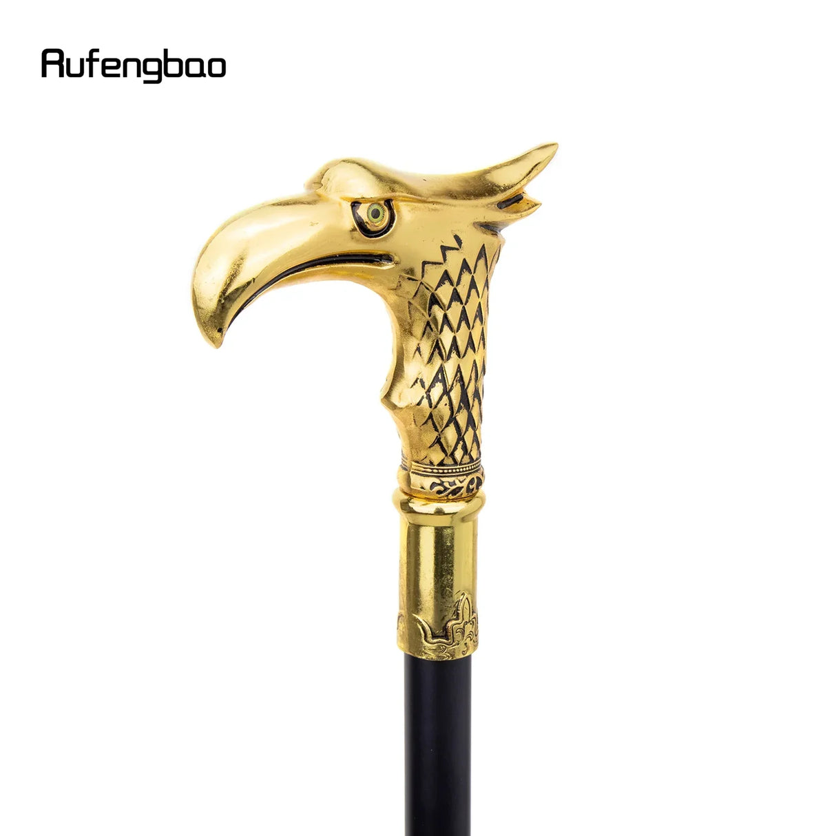Golden Eagle Walking Stick with Hidden Plate Self