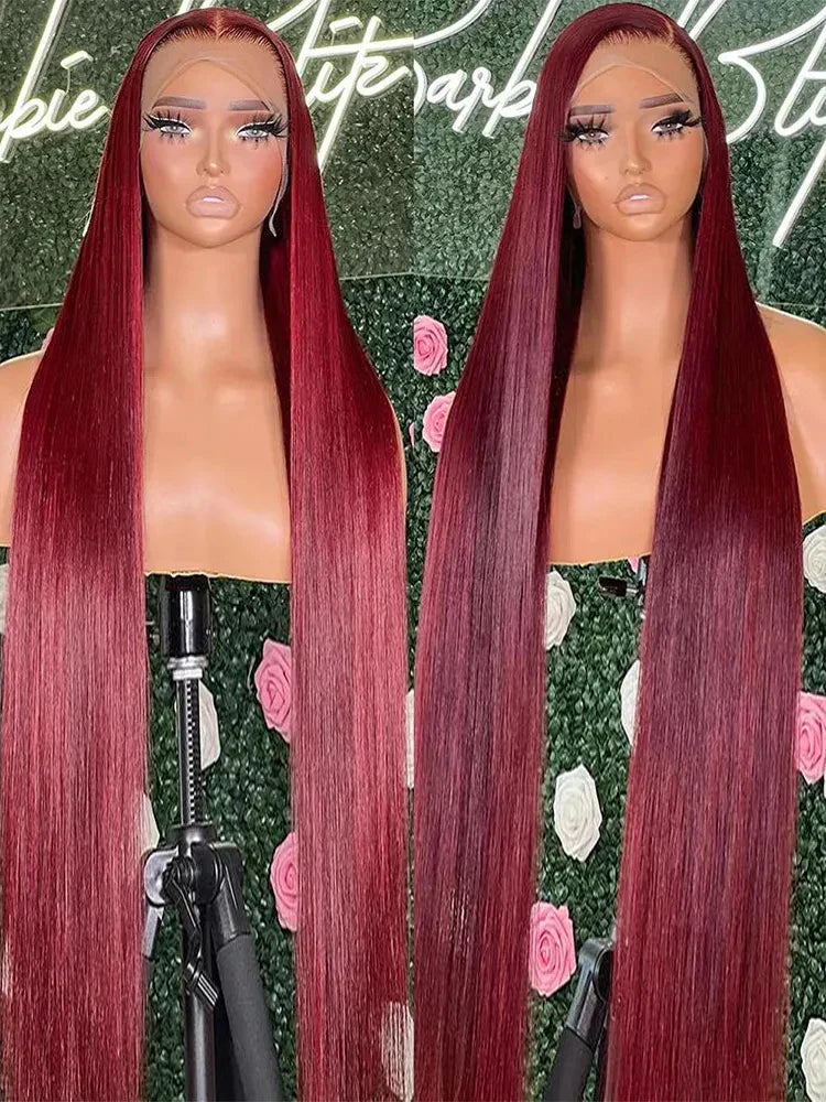 Burgundy 13x6 HD Lace Frontal Human Hair Wig