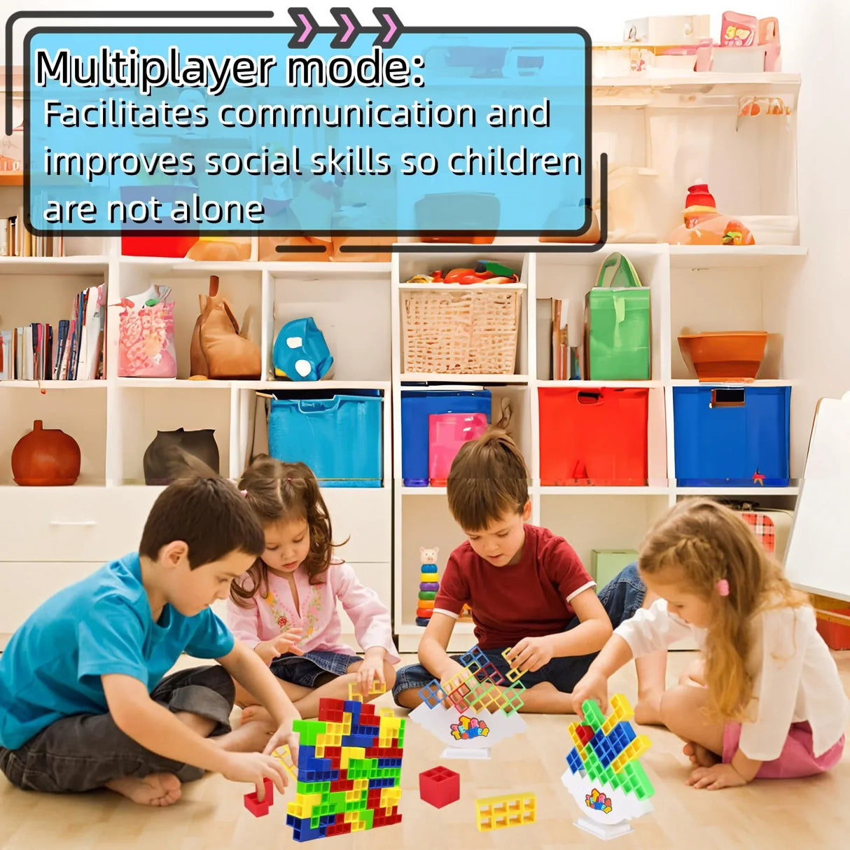 16PCS/32PCS/48PCS Russian Block Cubes Stacking Practice Children's Concentration