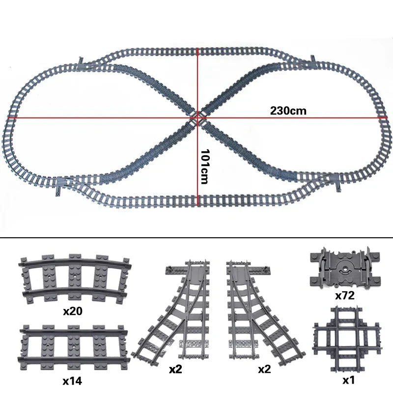 NEW City Trains Flexible Tracks Soft Straight Curved