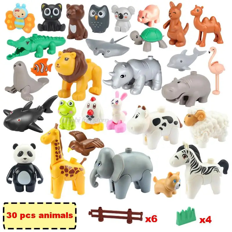 Bulk Big Particle Building Block Accessories Animal House