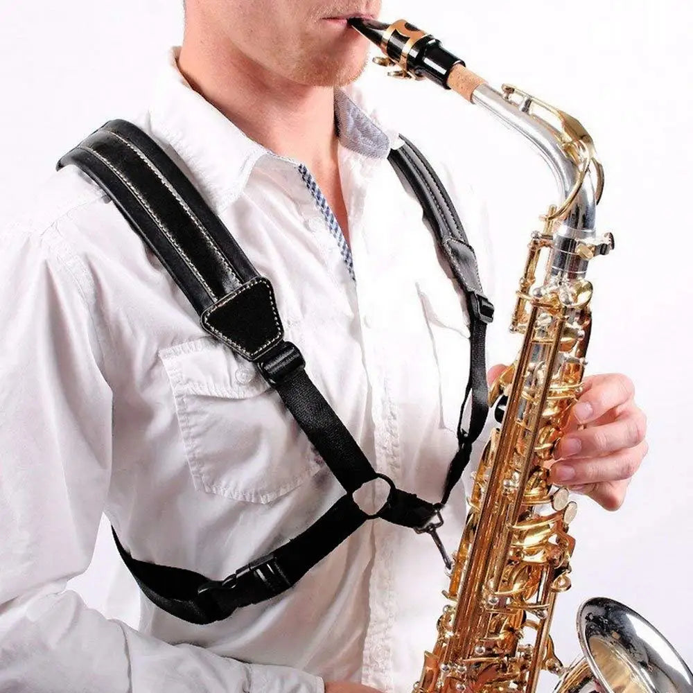 Miwayer Saxophone Strap Universal Double Shoulder Leather Strap