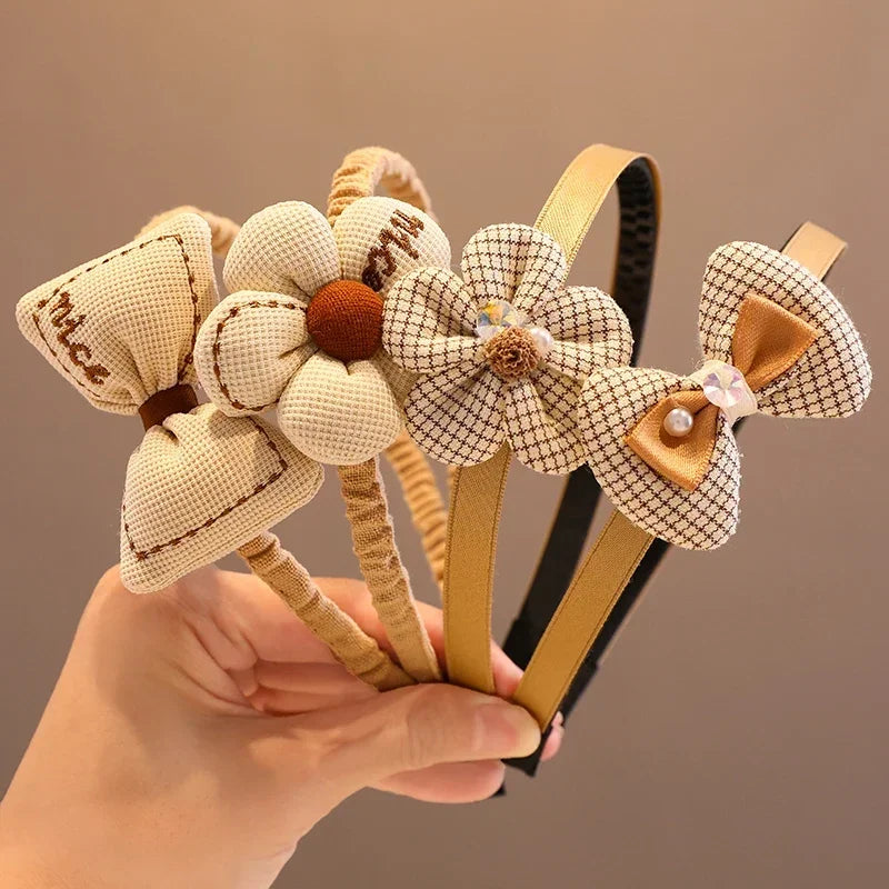 New Children Lovely Coffee Color Cartoon Heart Flower