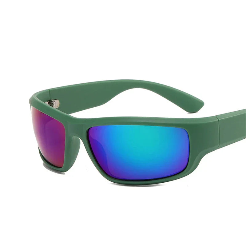 New Green Sport Sunglasses Men Women Retro Punk