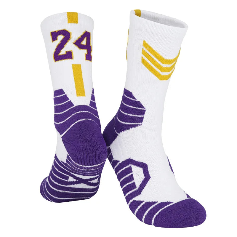 5 Pairs Men's Athletic Crew Socks Performance