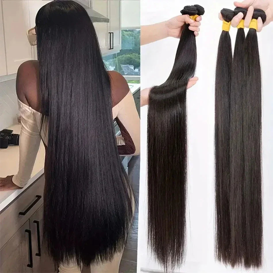 Straight Human Hair Bundles 100% Human Hair Bundles