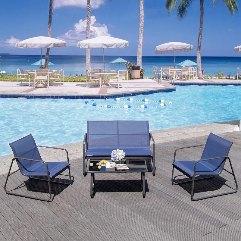 PAIQIAN 4-Pieces Patio Furniture Set Patio Furniture Outdoor