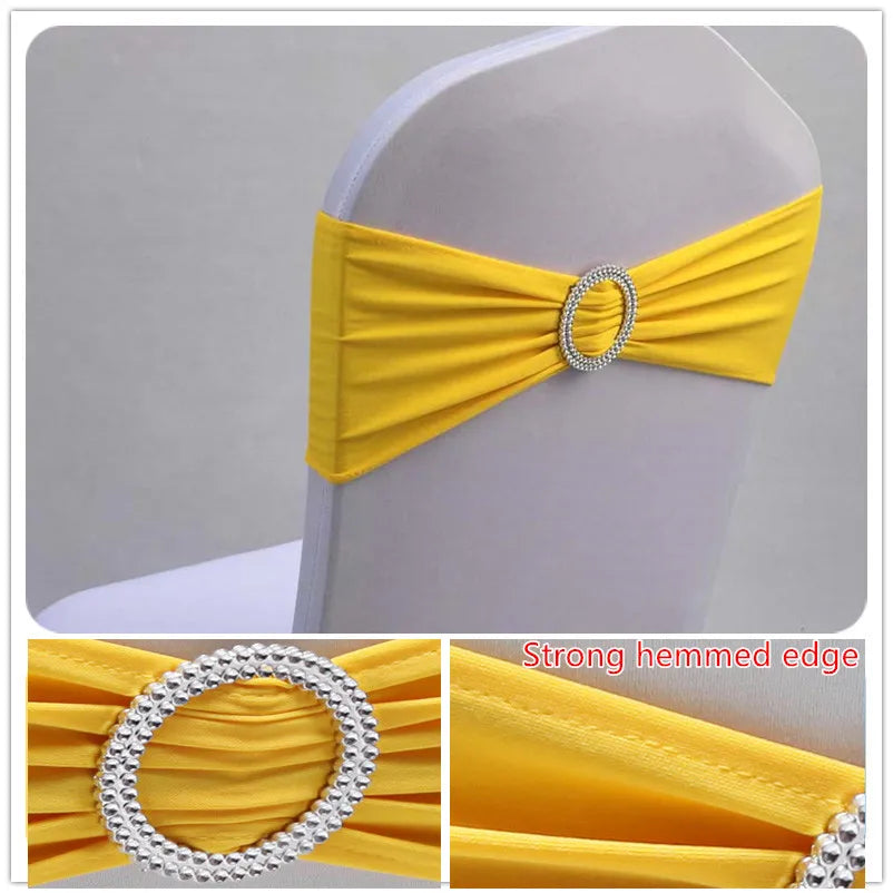 10pcs 50pcs Stretch Spandex Chair Sash Band With