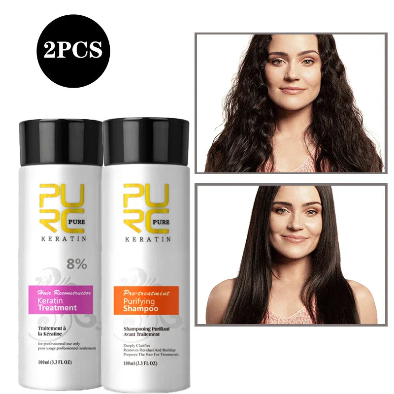 PURC Professional Keratin Hair Treatment Set Brazilian Hair