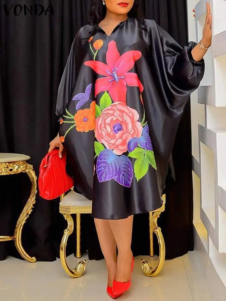 Plus Size 5XL VONDA Women Sundress 2024 Autumn