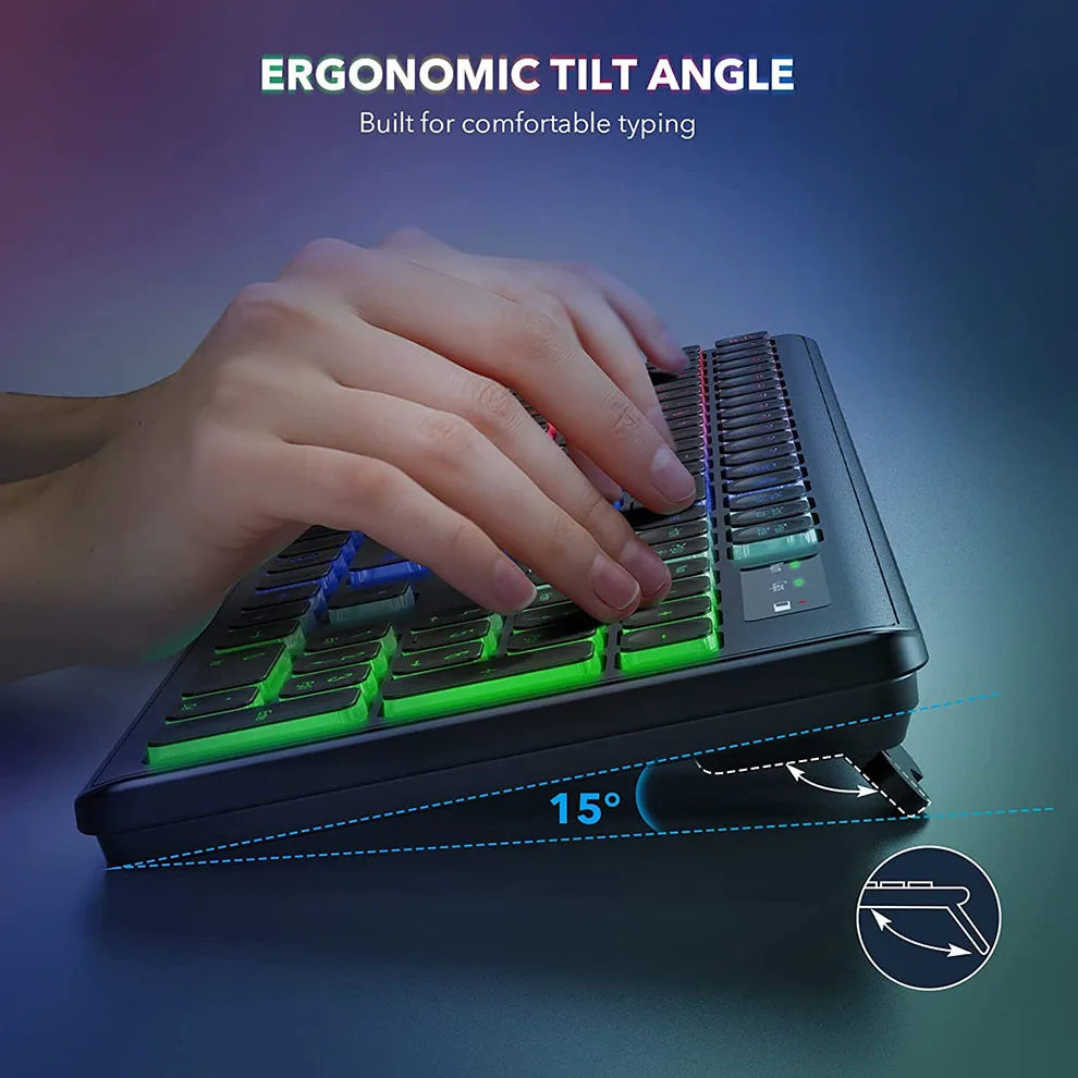 Wireless Keyboard and Mouse Combo Backlit Rechargeable Wireless