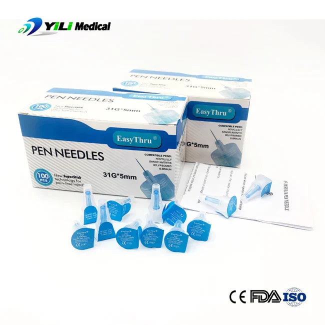 31G(5mm 6mm 8mm ) Painless Diabetic Syringes Medical Diabetes Accessories 100pcs/box