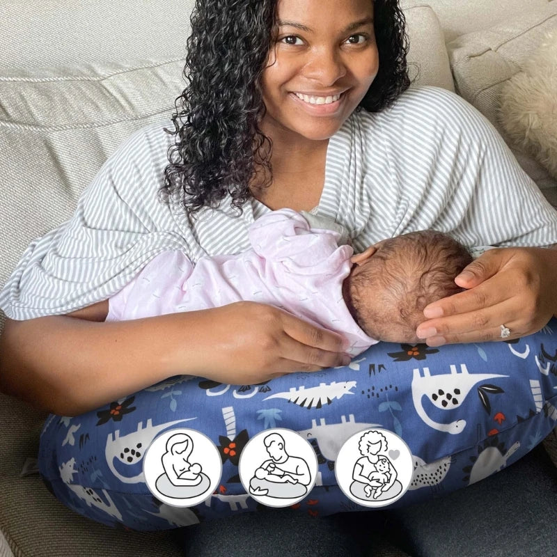 Soft Breathable Ushaped Nursing Pillow Cover Cartoon Print