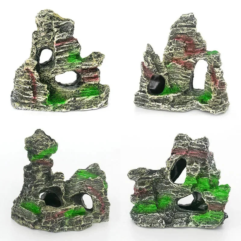 Mountain Landscape Architecture Aquarium Resin Decor Aquarium Rock