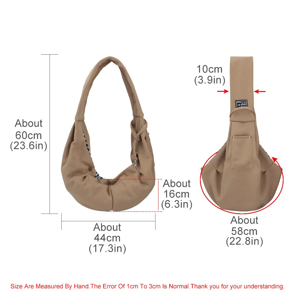 Portable Pet Shoulder Bag Phone Pocket Outdoor Carrier