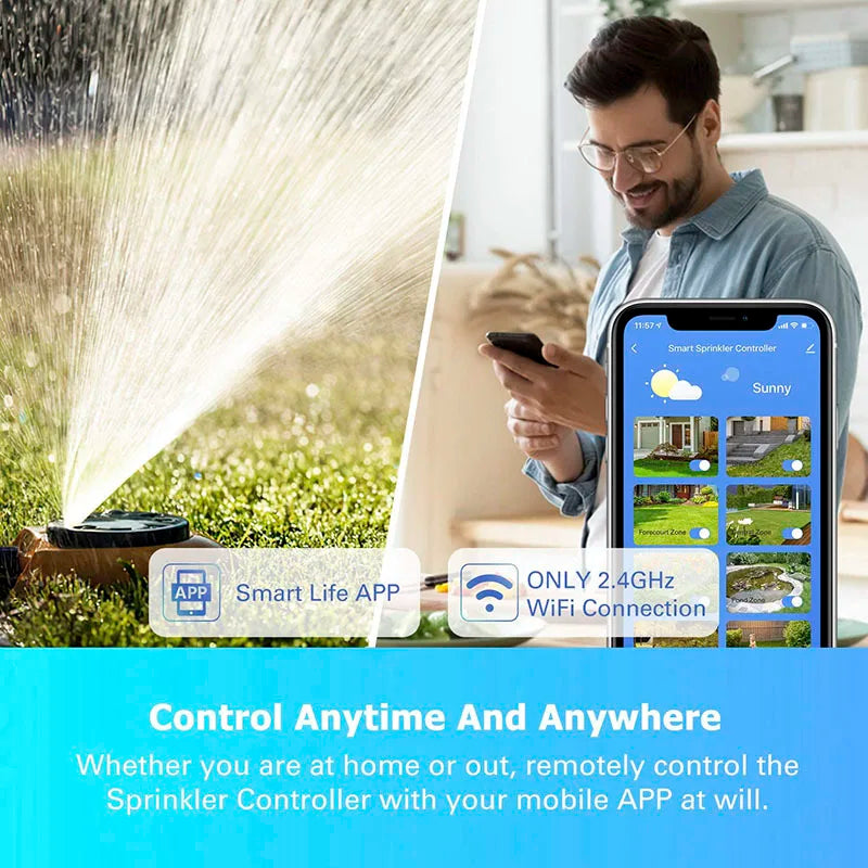 TINO WiFi Smart 8-Zone Sprinkler Controller Garden Watering