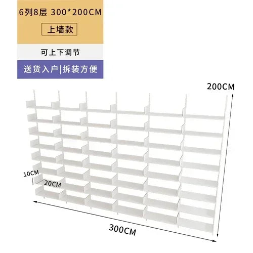 Metal Display Bookcase Magazine Rack Wall Modern Bookcase