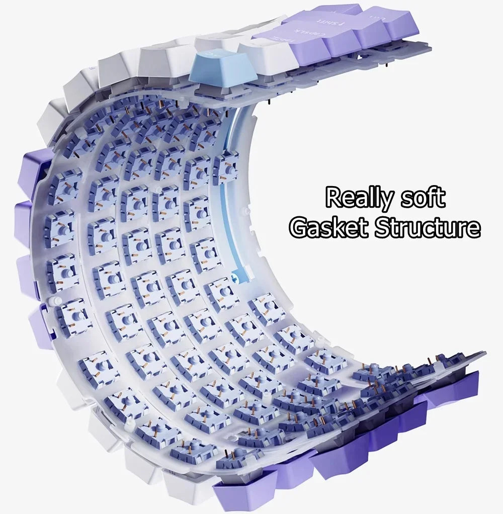 Ajazz AK820 Mechanical Keyboard Customized Soft Gasket Structure
