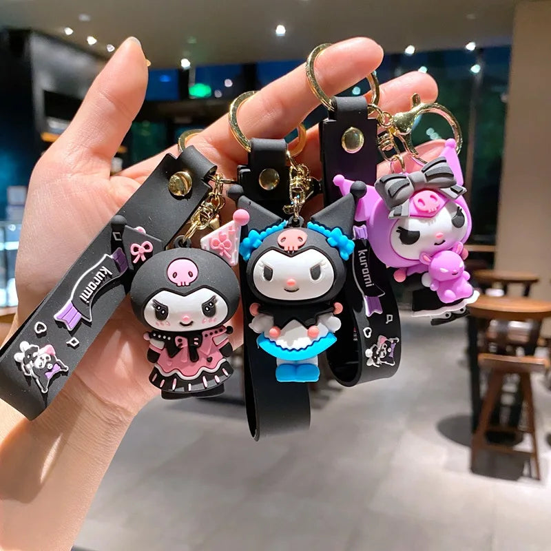 Wholesale Kawaii Sanrio Kuromi Keychain Pvc Doll Key
