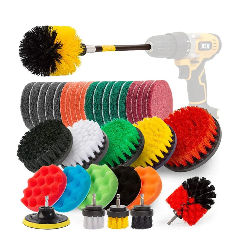 Electric Drillbrush Scrub Pads Grout Power Drills Scrubber