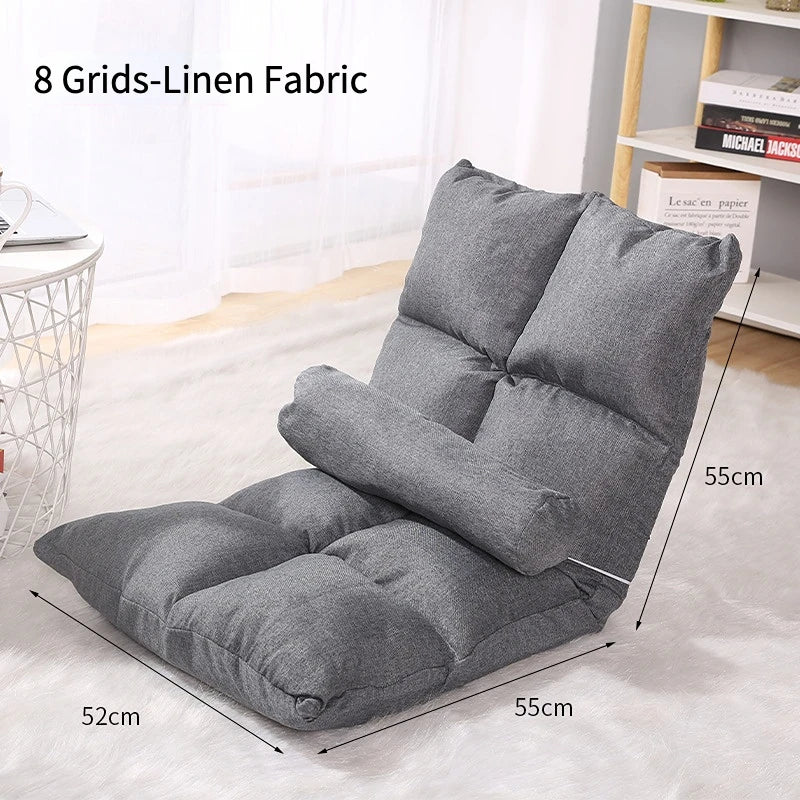 Portable Floor Chair Legless Tatami Chair with Back