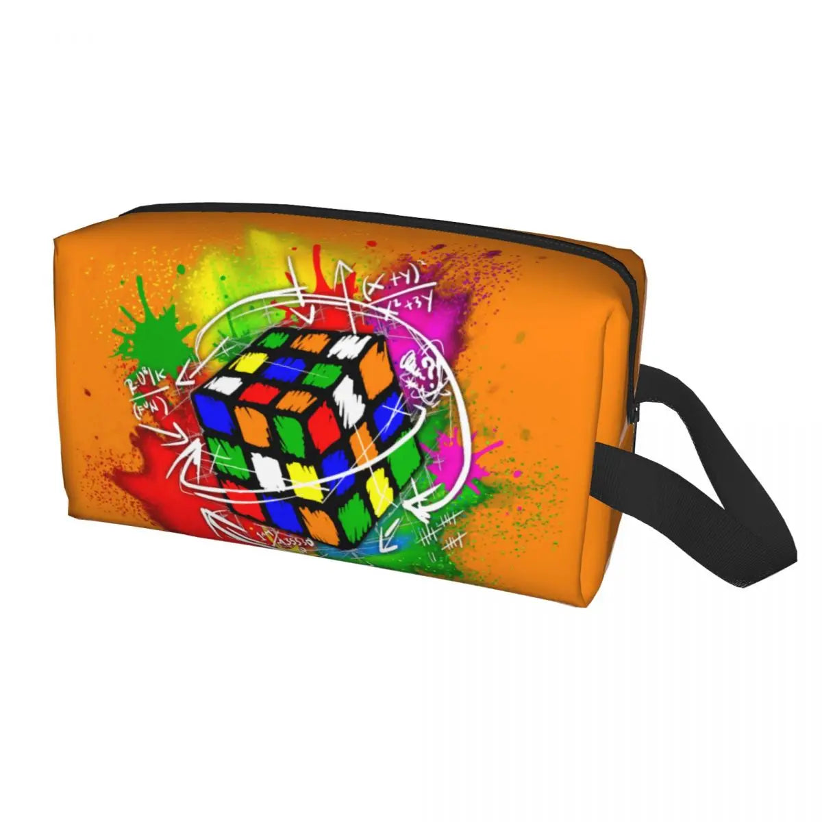 Math Rubik Rubix Cube Caps Cosmetic Bag Women