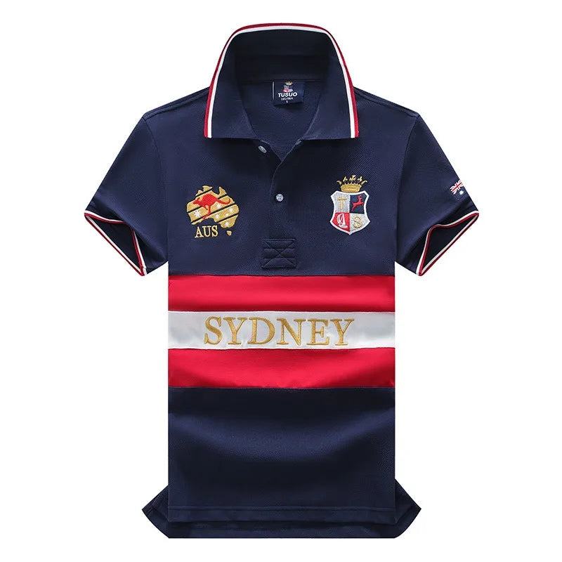 Summer High Quality Embroidery Polo Shirt Men Business