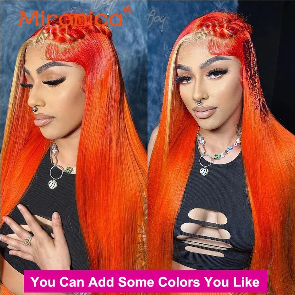 Ginger Orange #350 Peruvian Straight Human Hair Bundles