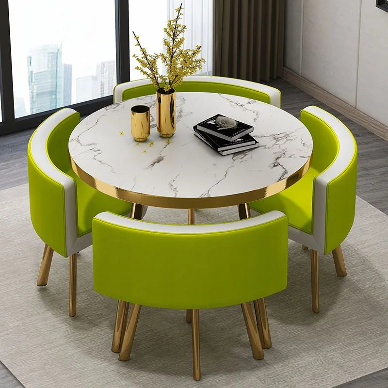 Luxury Reception Negotiation Table and 4 Chairs Round