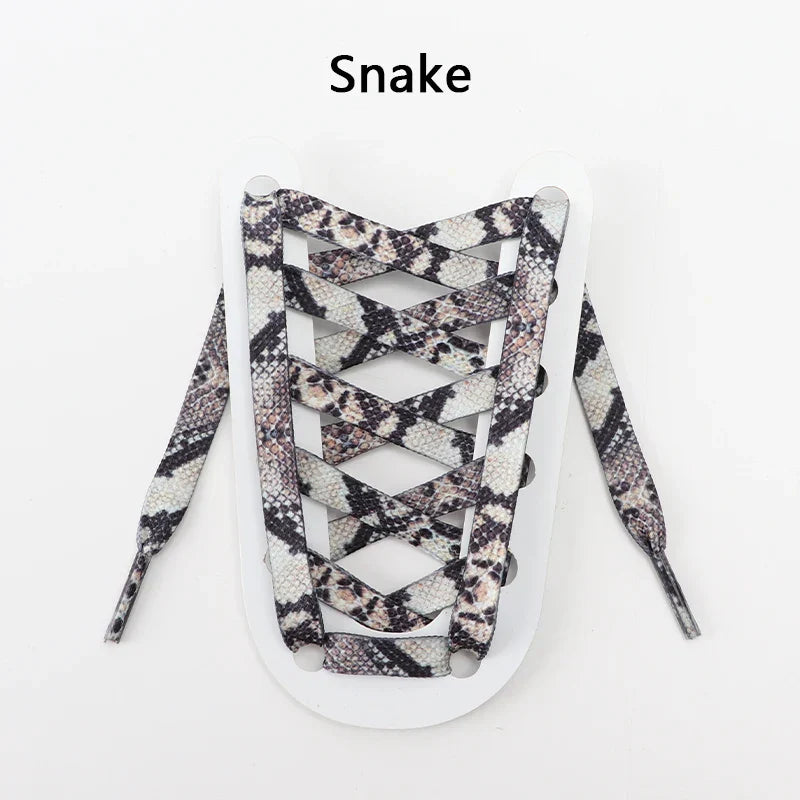 Animal Pattern Shoelaces Flat AF1AJ Sneakers Shoe laces