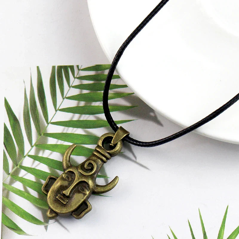 Movie Supernatural Dean Leather Rope Coppery Pendant Necklace