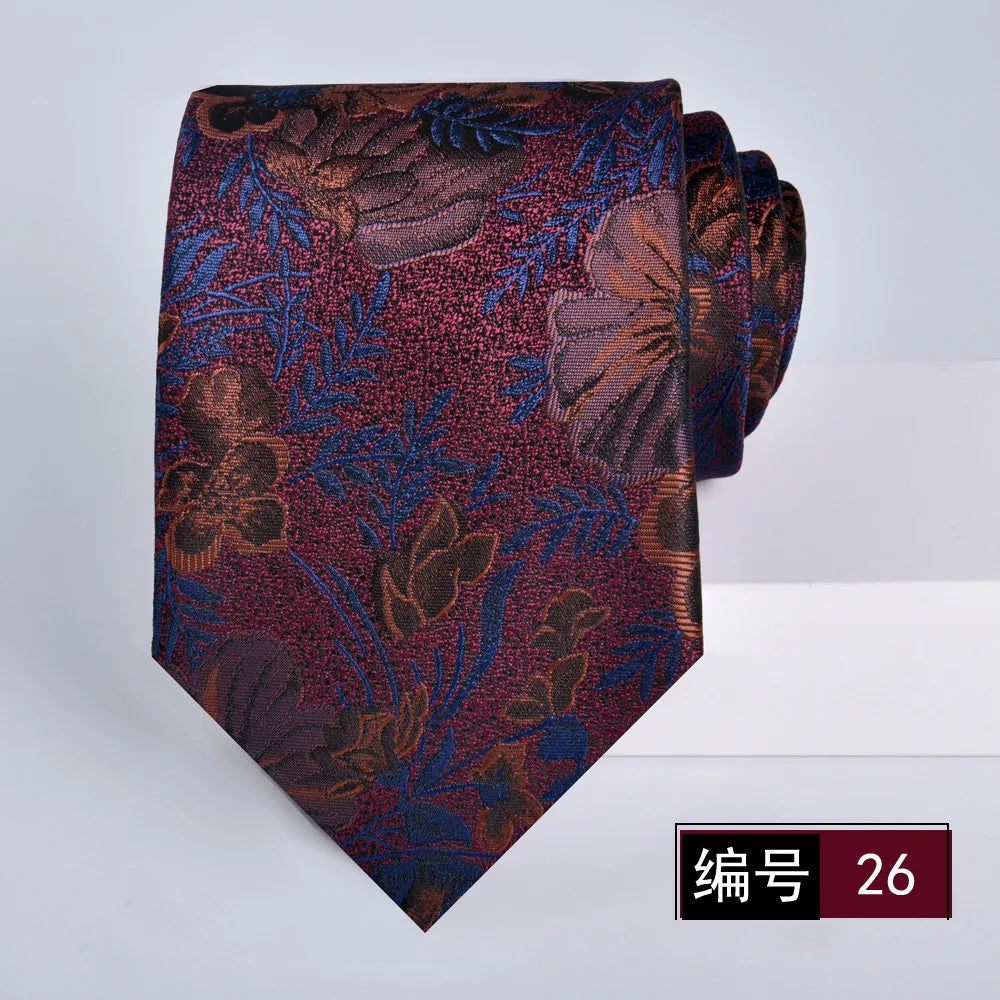 ties for men 2024 Luxury Wine Red Groom