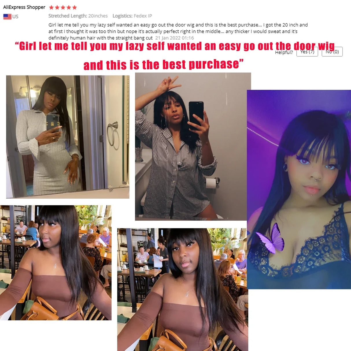 Wig With Bangs Fringe Wigs Human Hair Wig