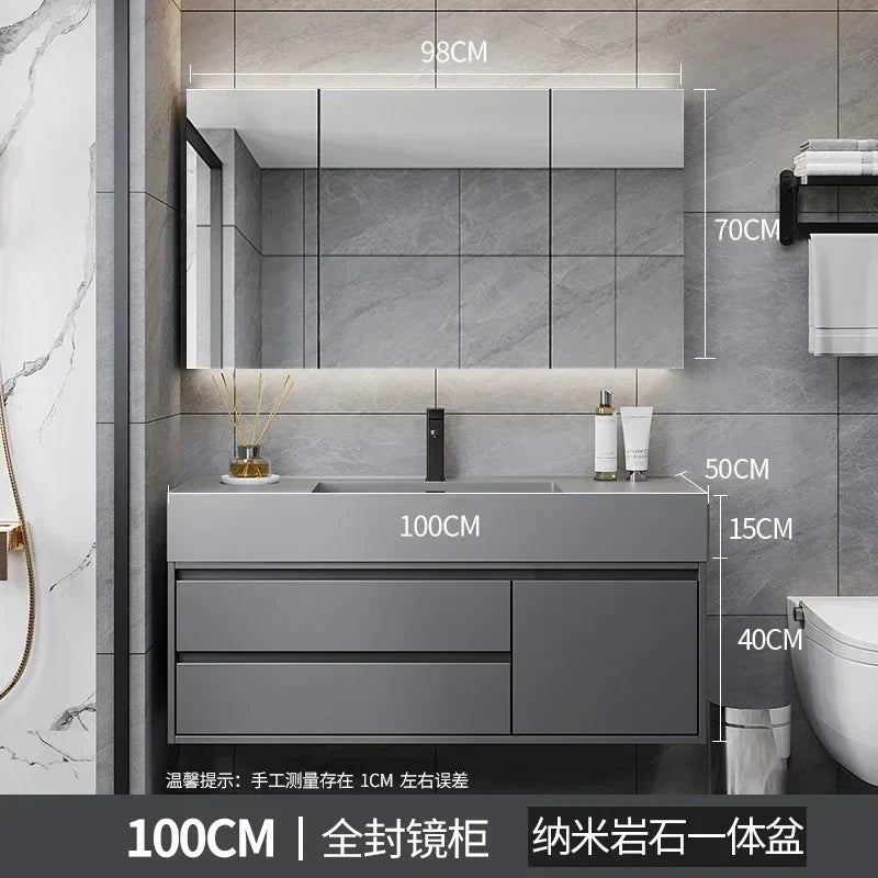 Toilet Vanity Wall Bathroom Cabinets Drawer Wall Washbasin