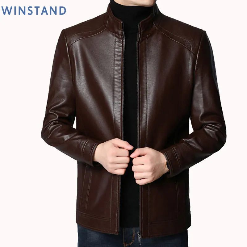 Men Leather Suit Jacket Men Slim Fit blazer