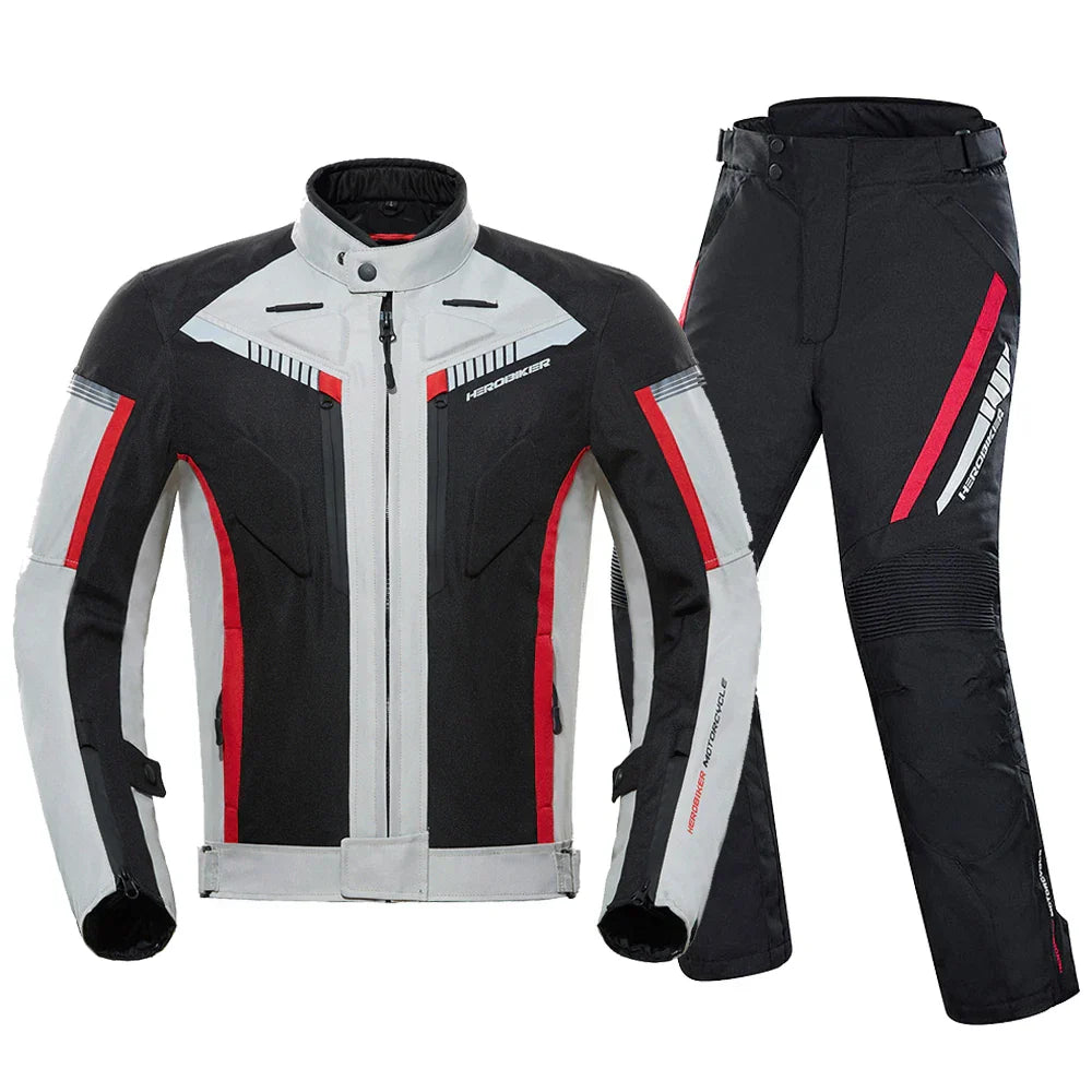 HEROBIKER Waterproof Motorcycle Jacket Man Racing jacket Wearable Motorcycle Pants Moto Jacket With EVA Protection